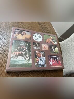 Vintage MCM 1970’s Clear Collage Acrylic Clear Picture Frame Burnes Of Boston
